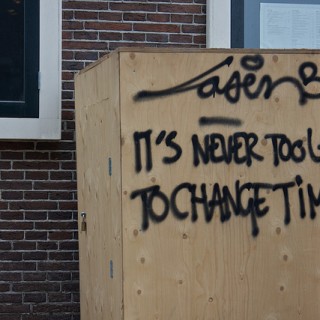 Outside the Anne Frank House